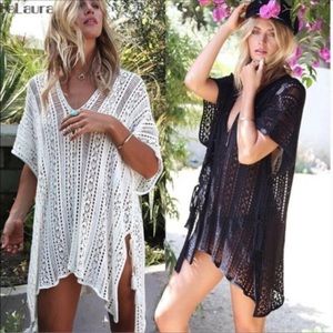 ⭐️🌈🌟New Beach Cover Up Crochet Knitted Swim OD